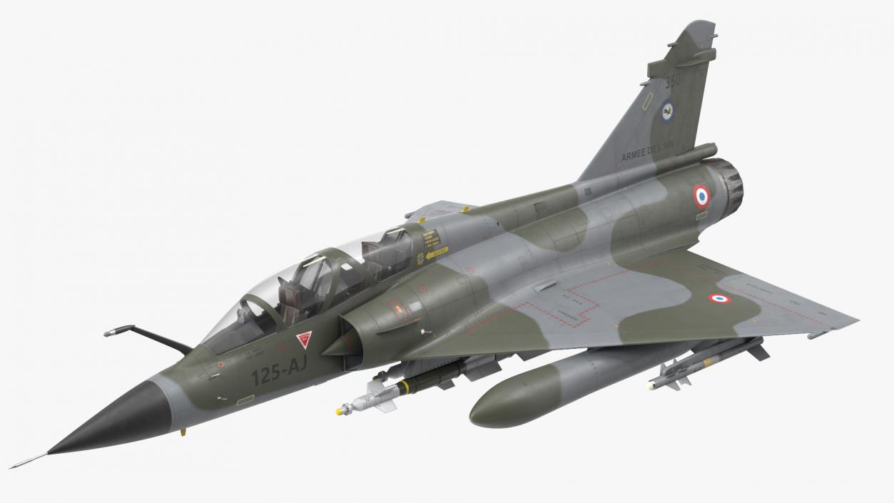 Mirage 2000N with Armament Camouflage Flight 3D model