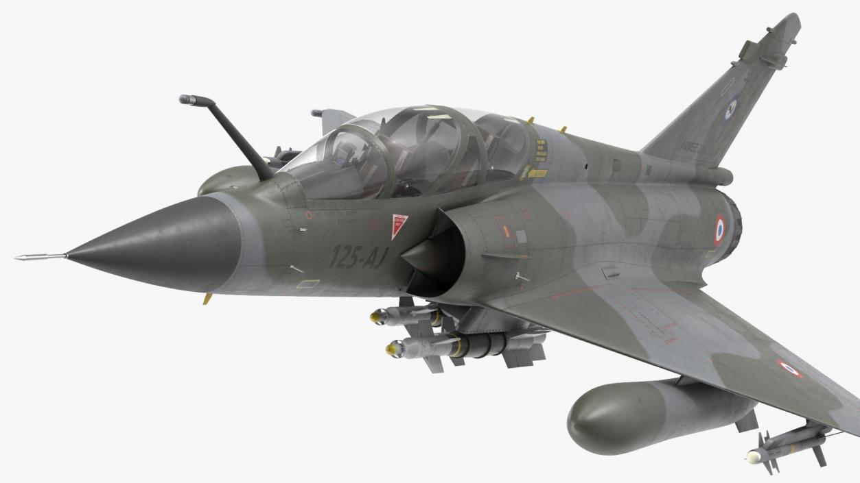 Mirage 2000N with Armament Camouflage Flight 3D model