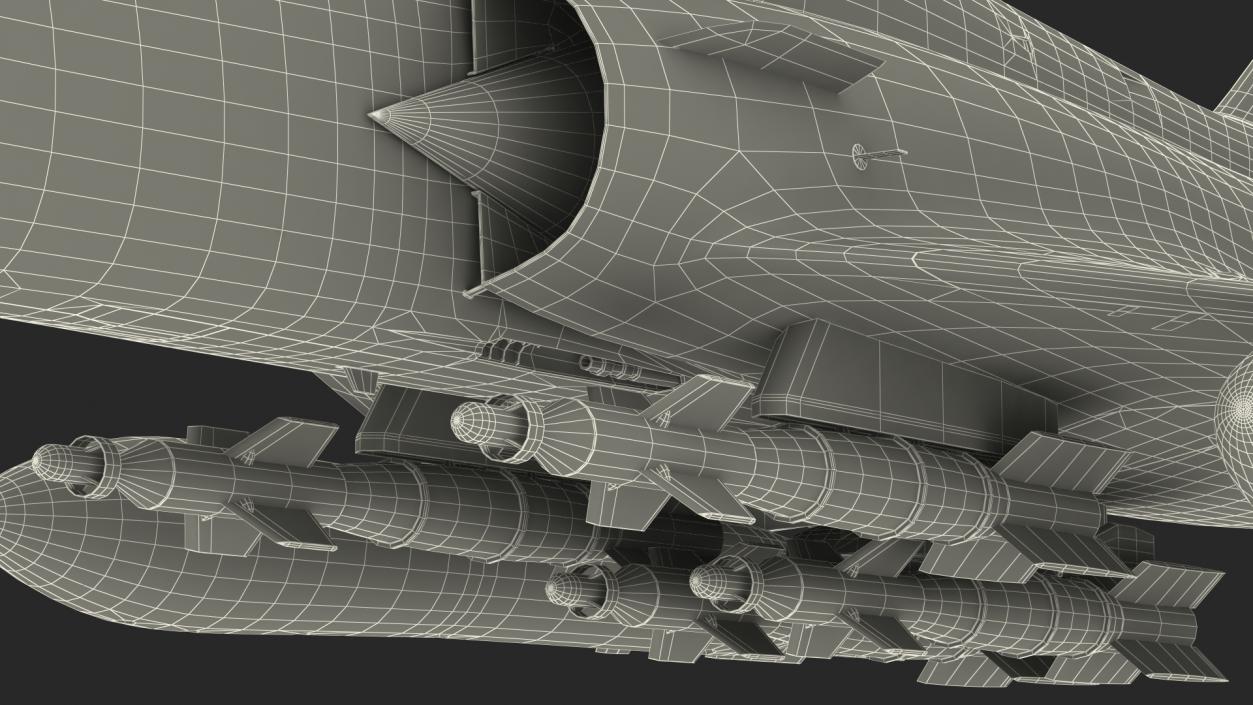 Mirage 2000N with Armament Camouflage Flight 3D model