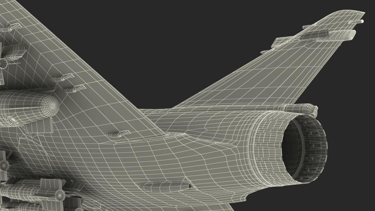 Mirage 2000N with Armament Camouflage Flight 3D model