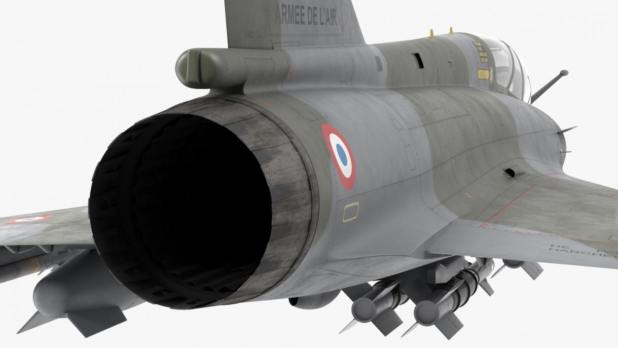 Mirage 2000N with Armament Camouflage Flight 3D model