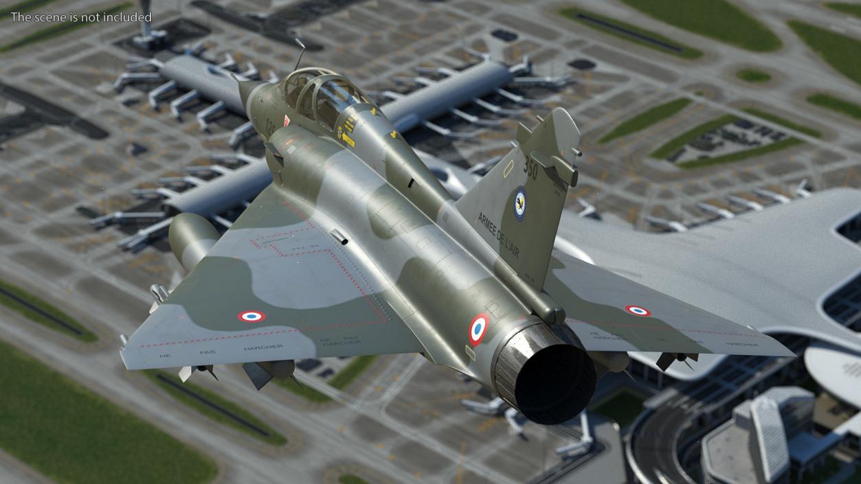 Mirage 2000N with Armament Camouflage Flight 3D model