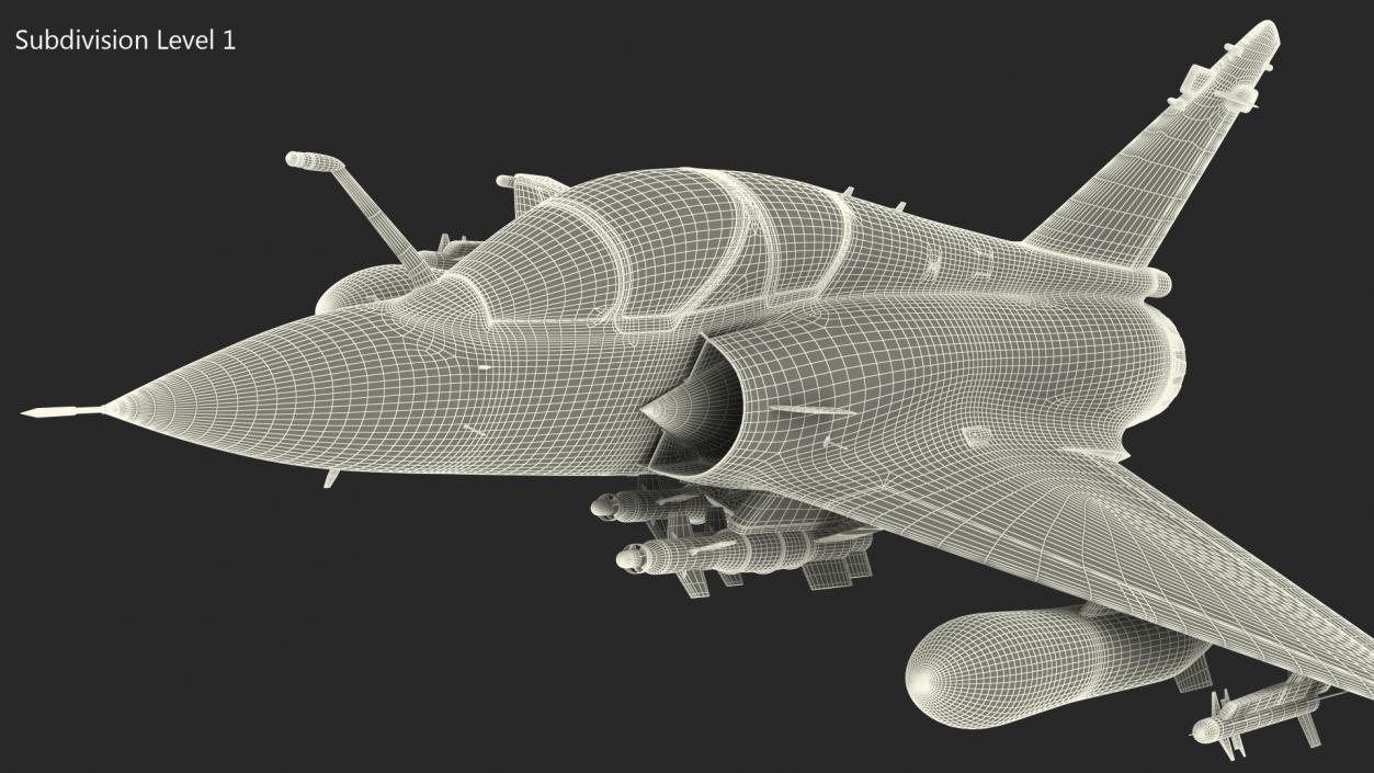 Mirage 2000N with Armament Camouflage Flight 3D model