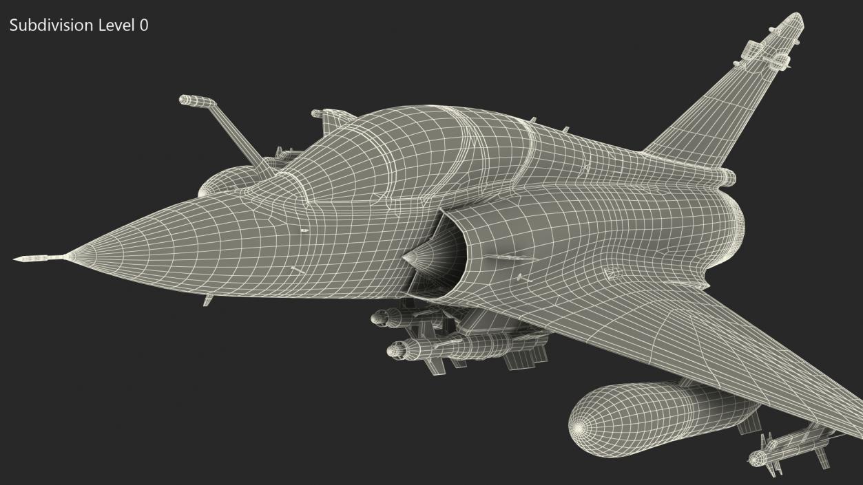 Mirage 2000N with Armament Camouflage Flight 3D model