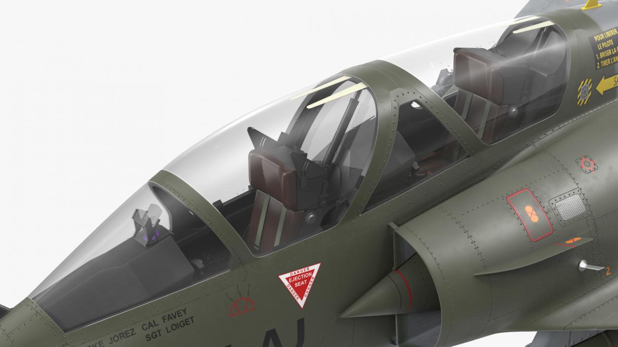 Mirage 2000N with Armament Camouflage Flight 3D model