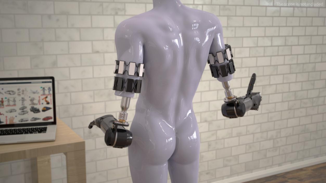 3D Rigged Mechanical Hands Collection 2