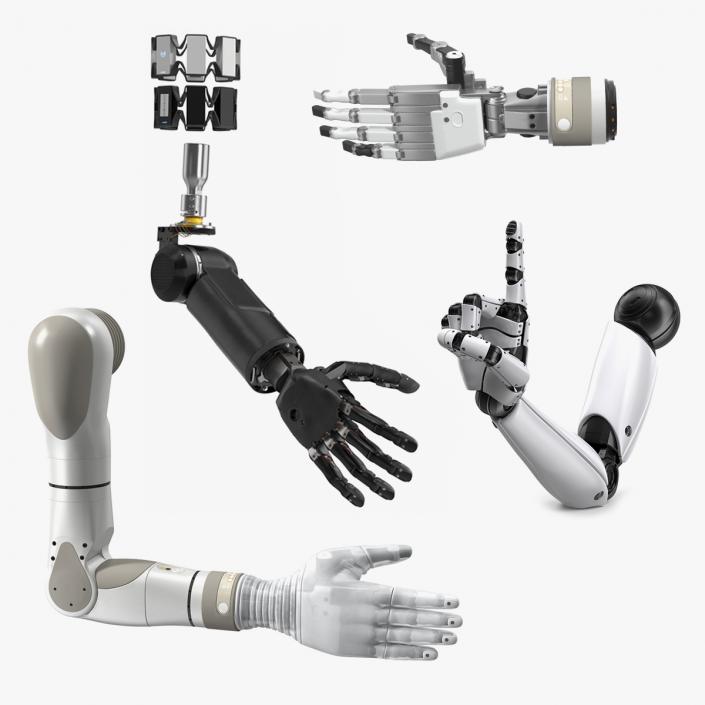 3D Rigged Mechanical Hands Collection 2