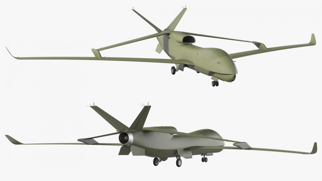 3D High Altitude Long Endurance Patrol UAV Rigged