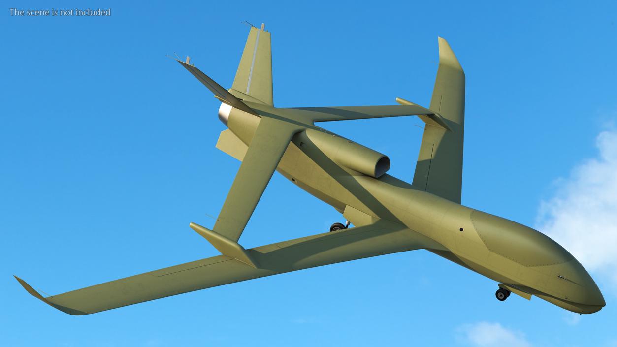 3D High Altitude Long Endurance Patrol UAV Rigged