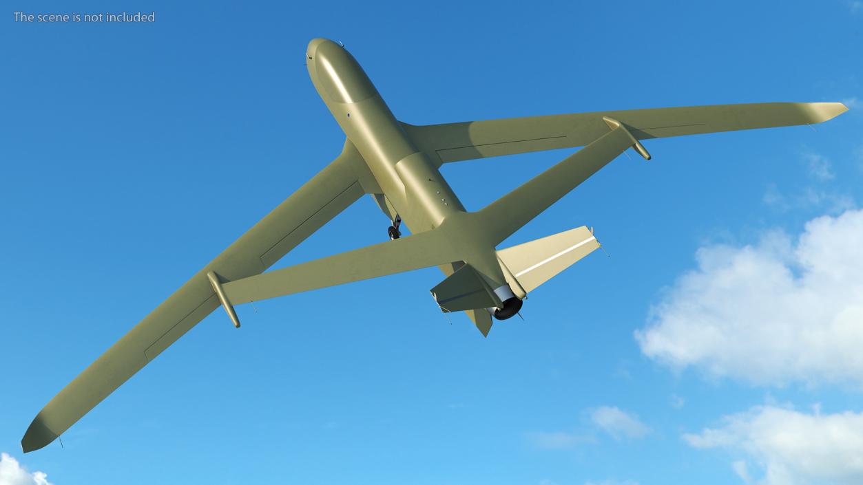 3D model High Altitude Long Endurance Patrol UAV Rigged for Maya