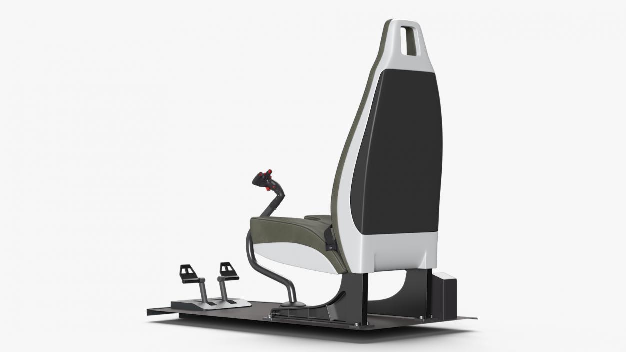 3D Helicopter Pilot Seat with Control Sticks