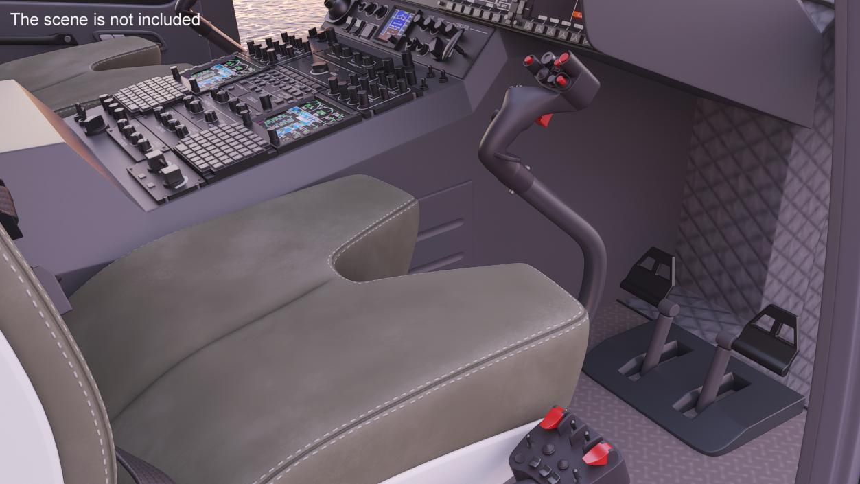 3D Helicopter Pilot Seat with Control Sticks