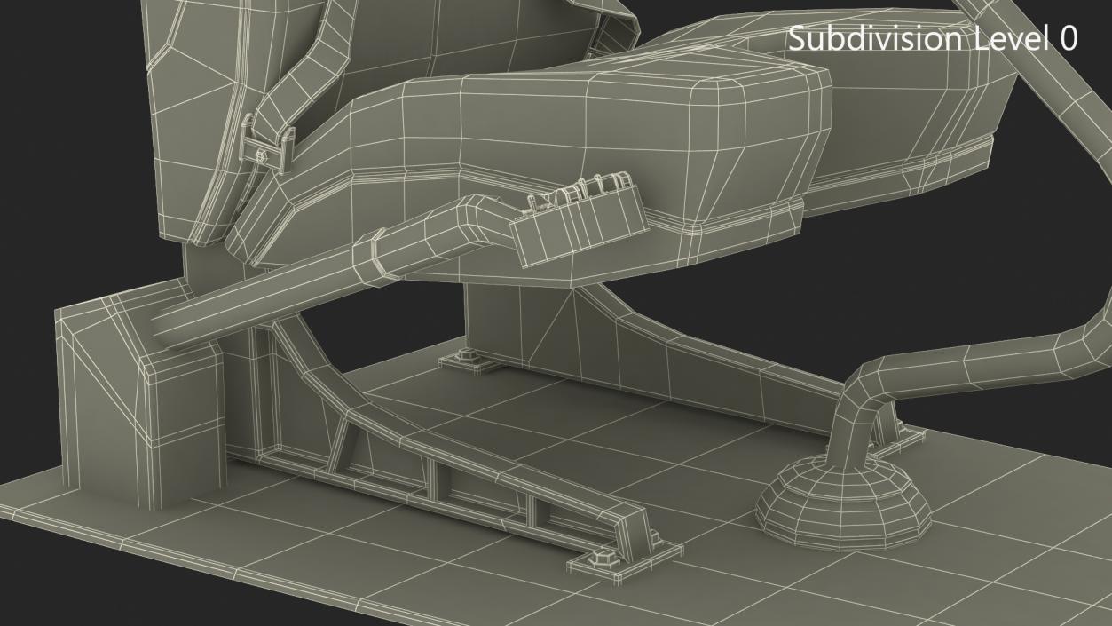 3D Helicopter Pilot Seat with Control Sticks