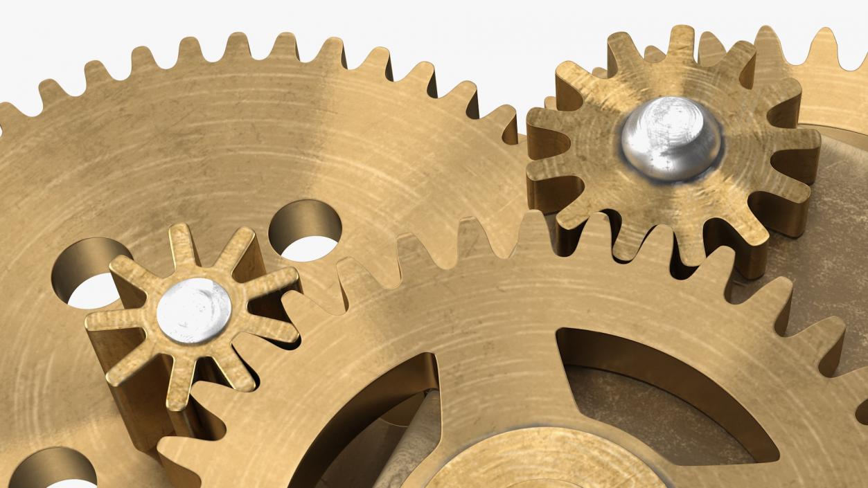 3D Gear Mechanism Bronze