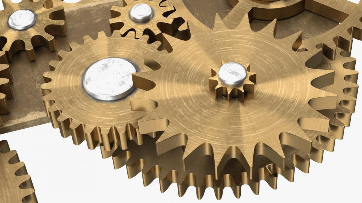 3D Gear Mechanism Bronze