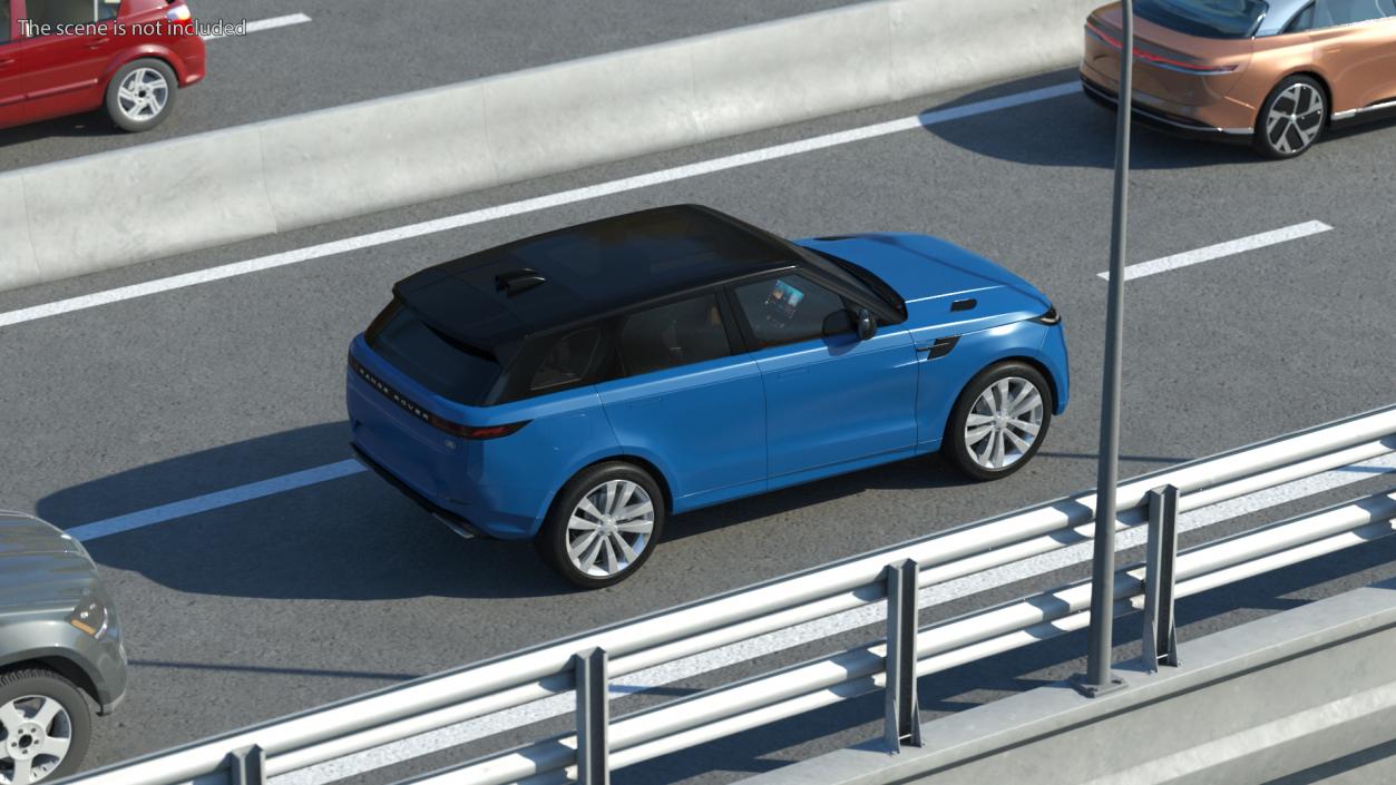 3D Land Rover Range Rover Sport 2023 Blue model