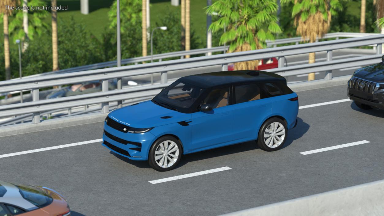 3D Land Rover Range Rover Sport 2023 Blue model