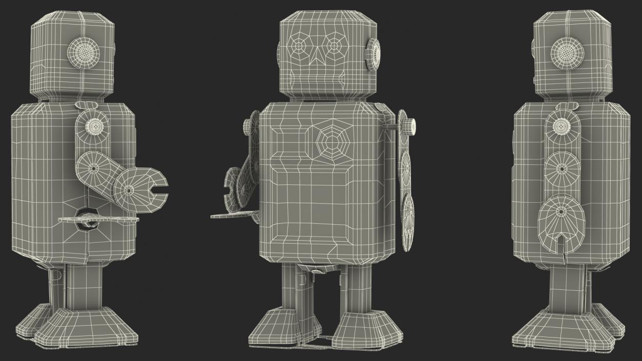 Tin Toy Retro Robot 3D model