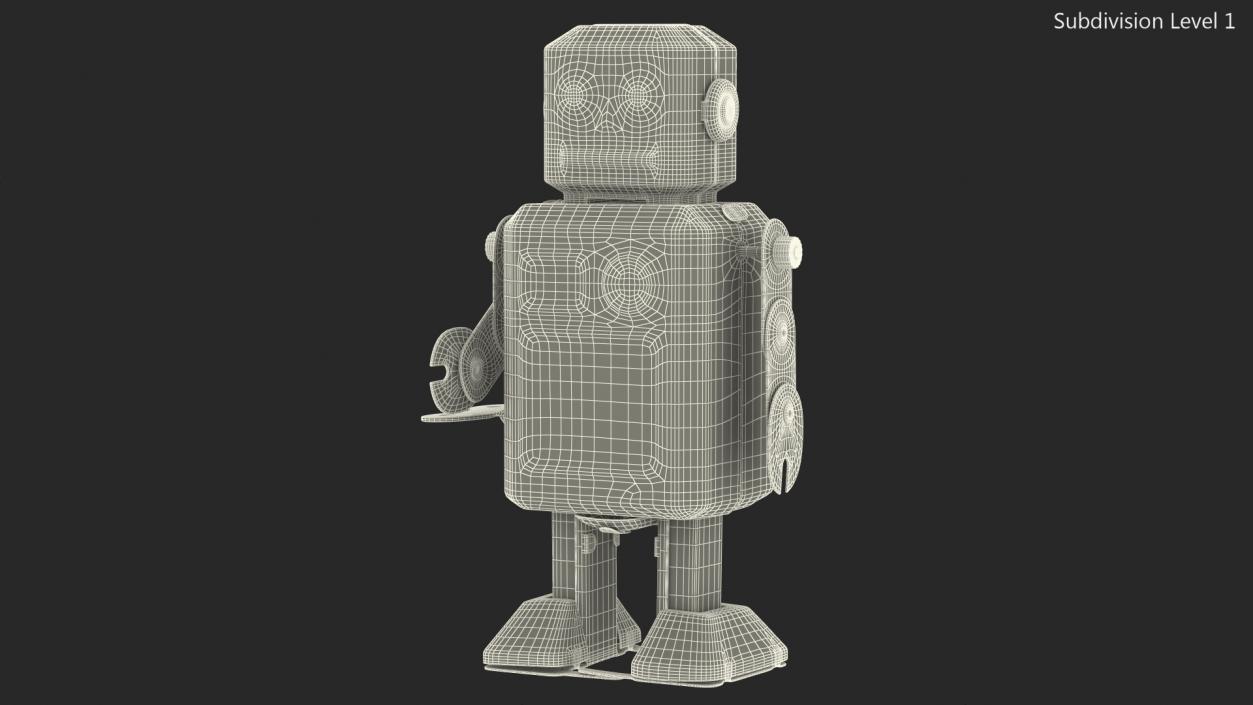 Tin Toy Retro Robot 3D model