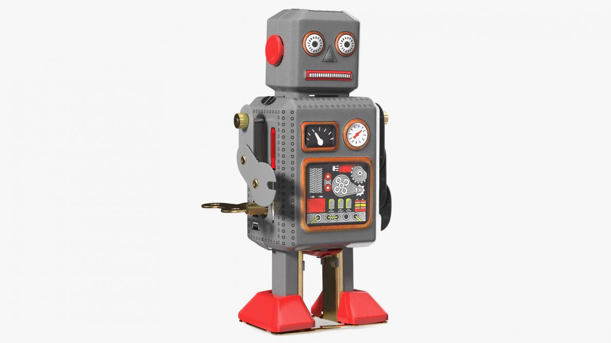 Tin Toy Retro Robot 3D model