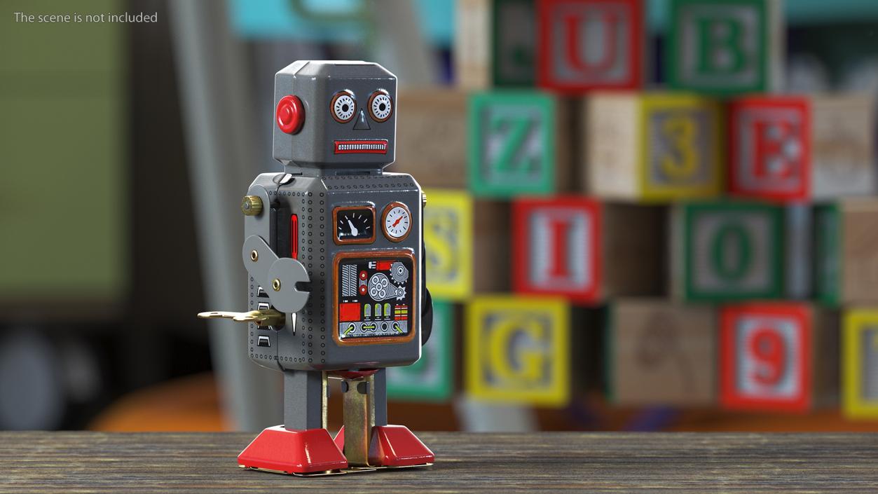 Tin Toy Retro Robot 3D model