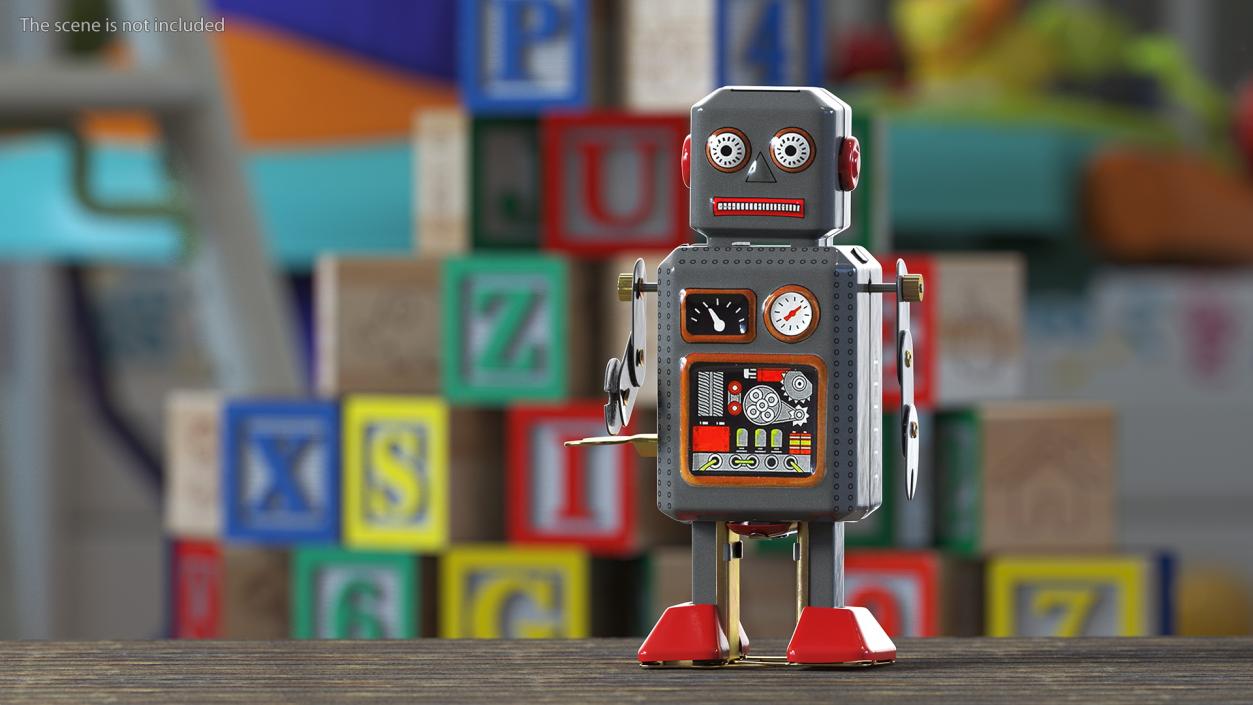 Tin Toy Retro Robot 3D model