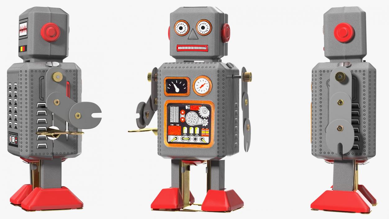 Tin Toy Retro Robot 3D model