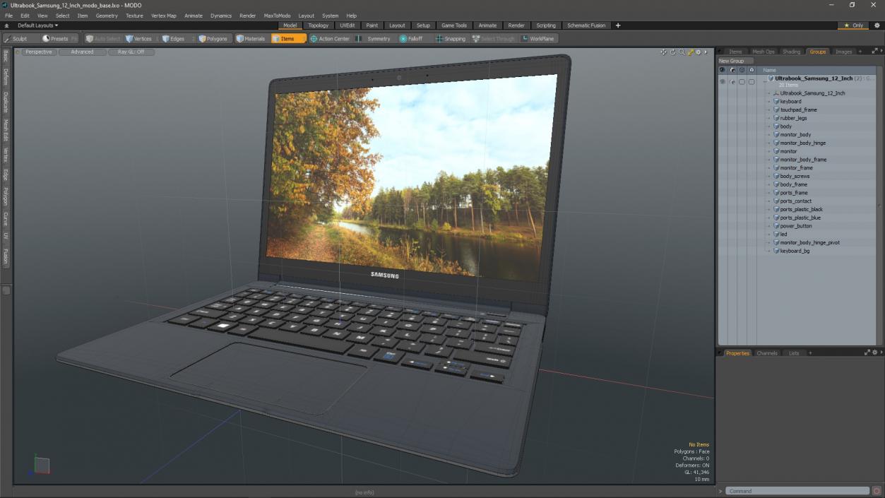 3D model Ultrabook Samsung 12 Inch