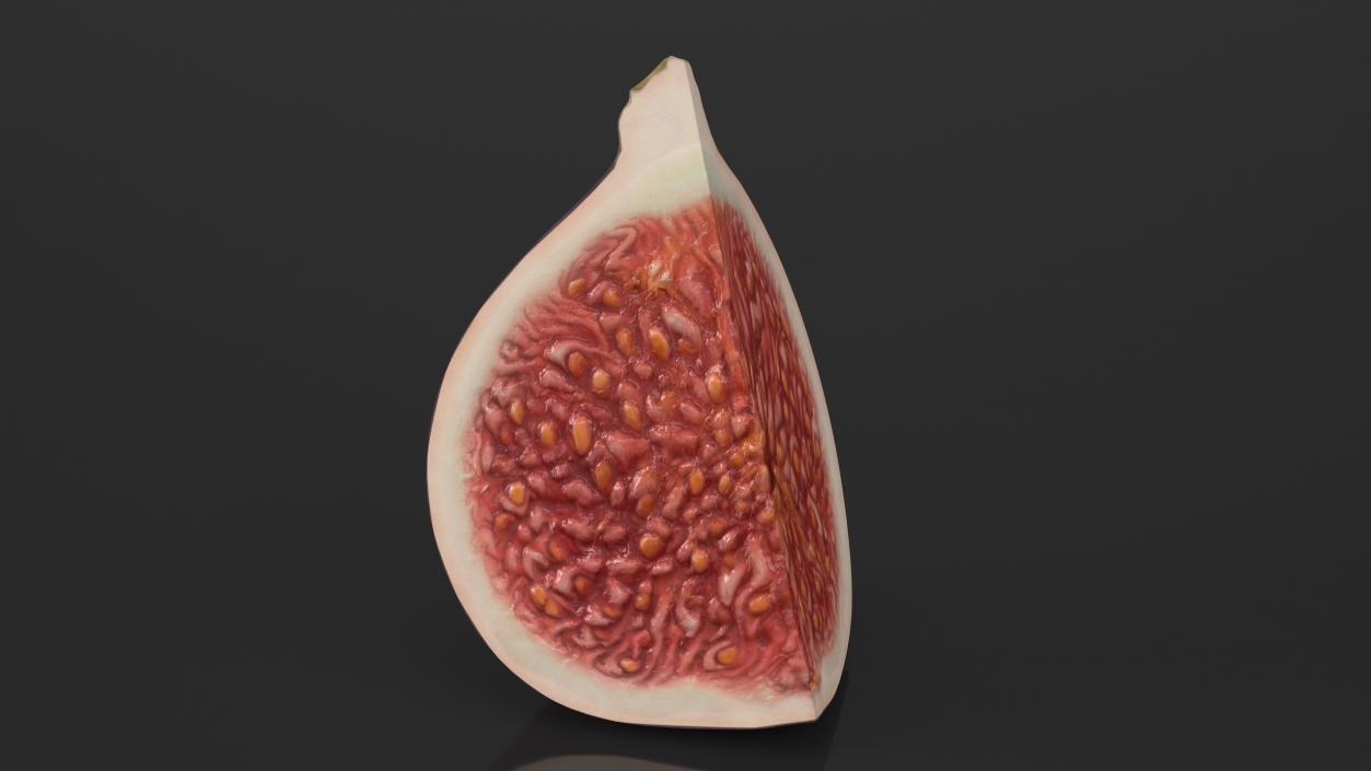 Fresh Riped Fig Fruit Quarter 3D model