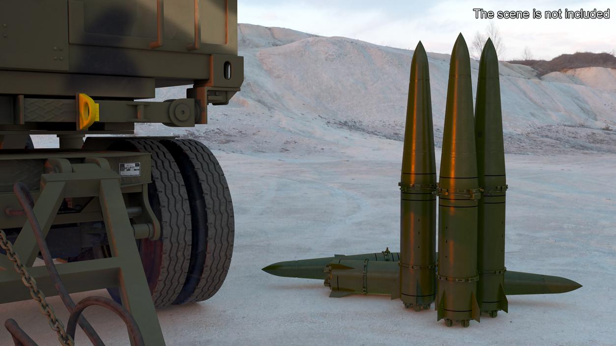 3D model Russian Ballistic Missile 9M723 Iskander