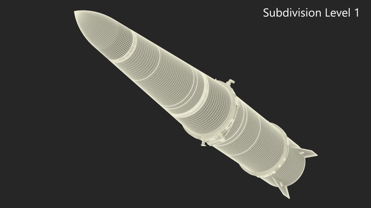 3D model Russian Ballistic Missile 9M723 Iskander