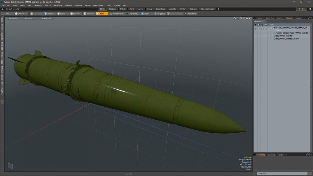 3D model Russian Ballistic Missile 9M723 Iskander