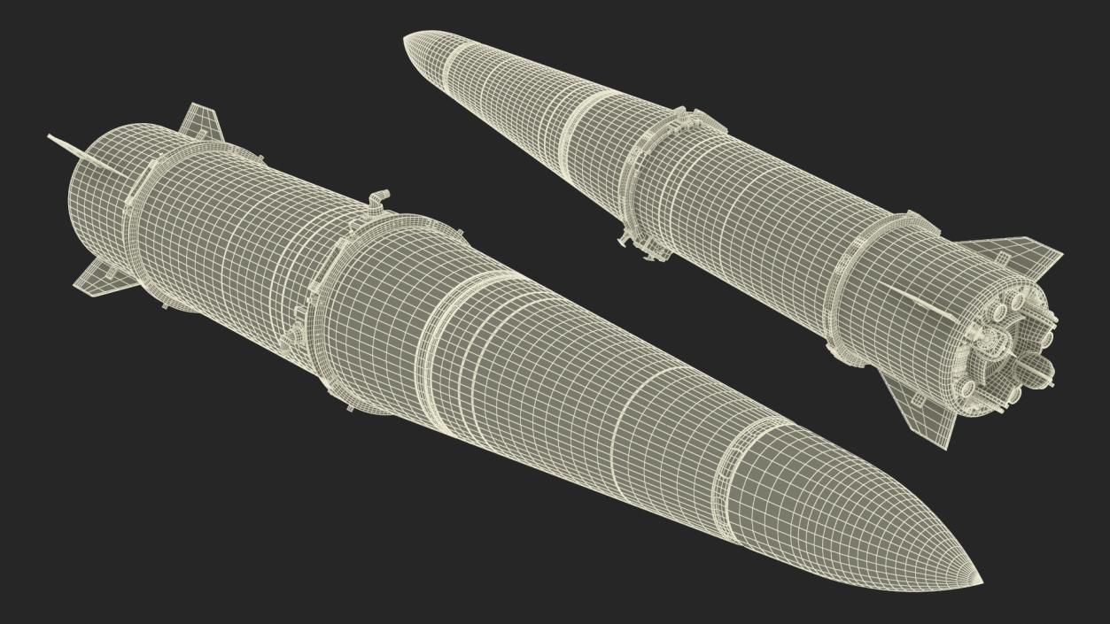 3D model Russian Ballistic Missile 9M723 Iskander