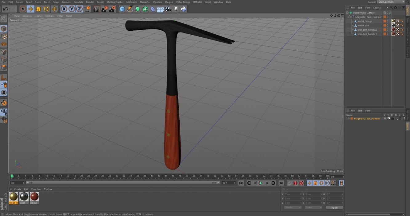 3D model Magnetic Tack Hammer