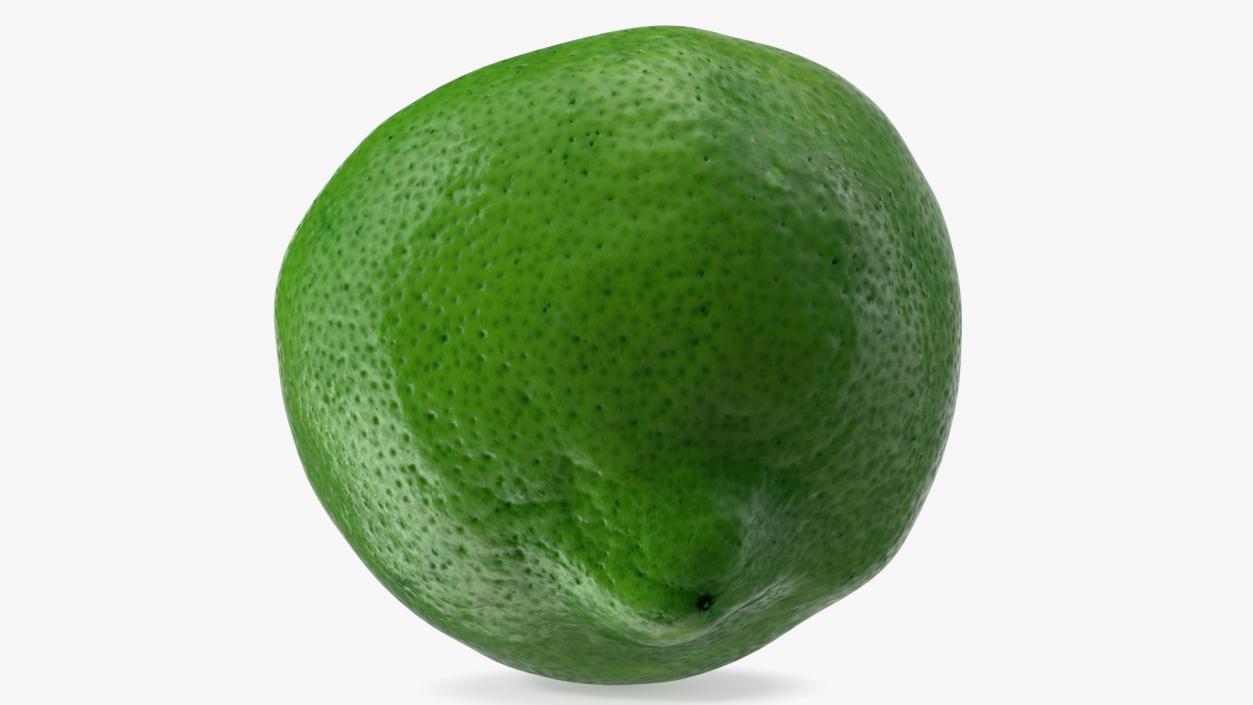 3D Green Lemon Half