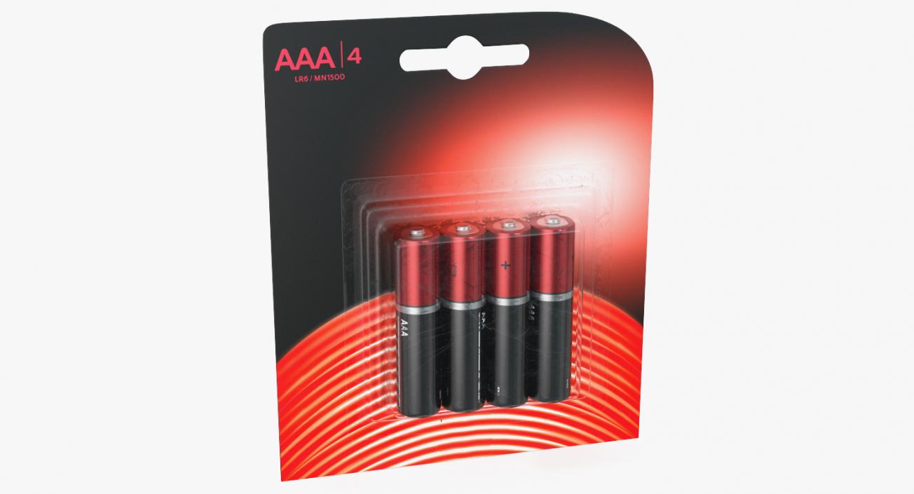 AAA Battery Package 3D model