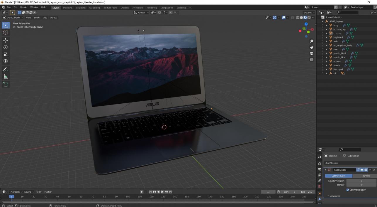 3D ASUS Laptop