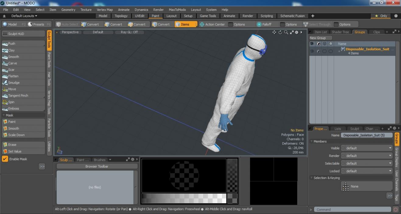 3D model Disposable Isolation Suit