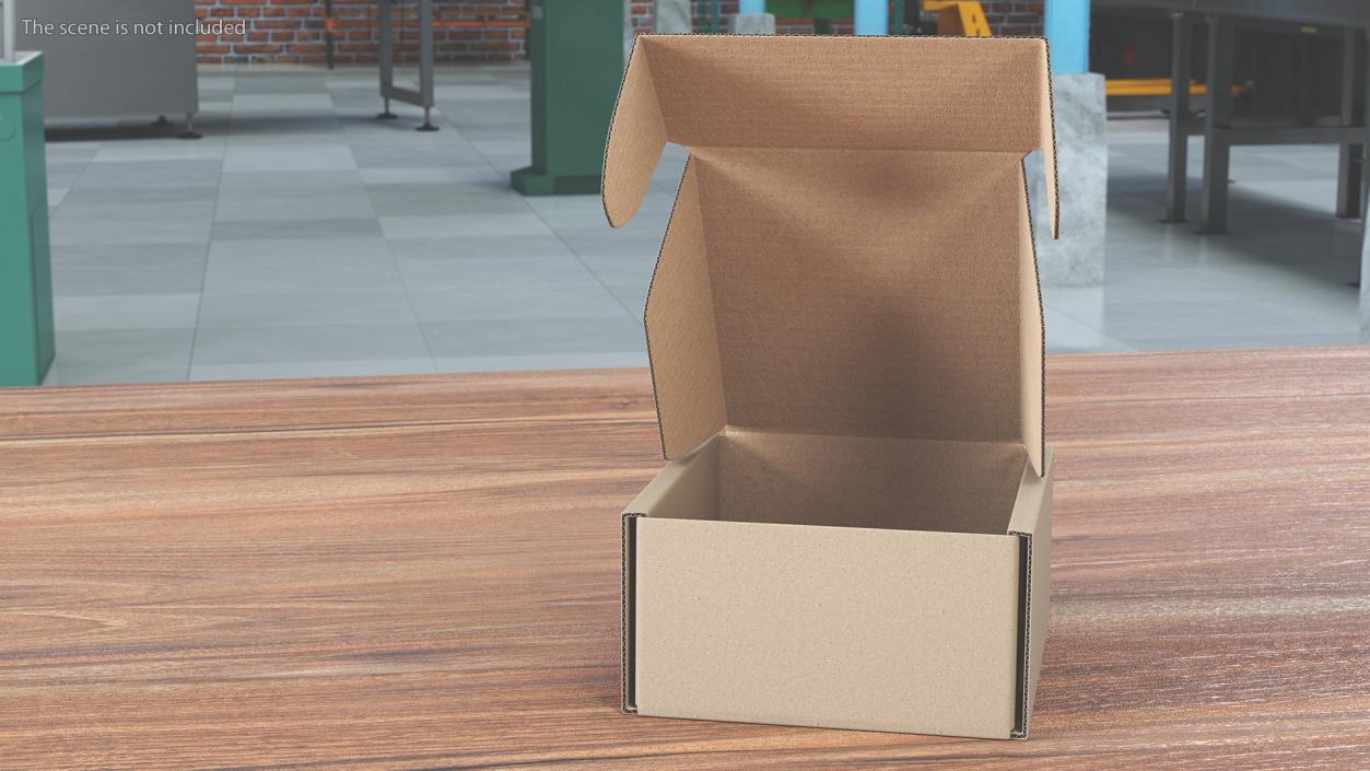 3D Cardboard Box Open model