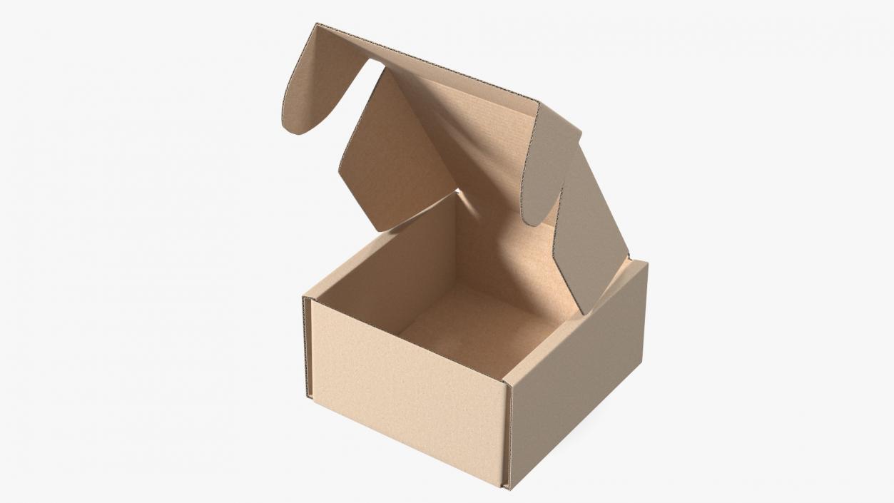 3D Cardboard Box Open model