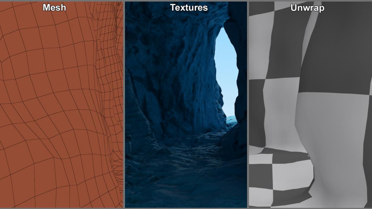 3D model Underwater Cave Blue