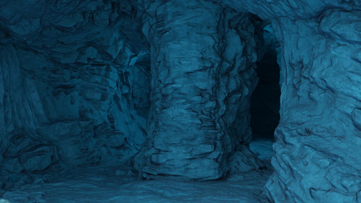 3D model Underwater Cave Blue