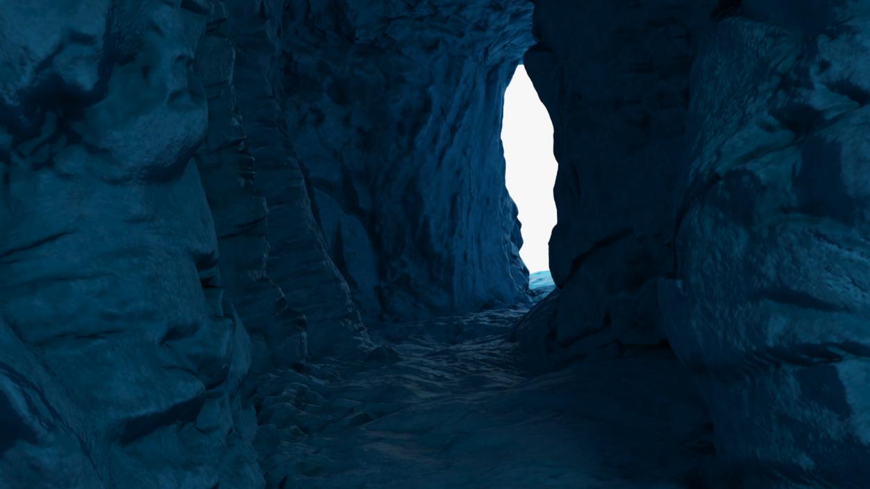 3D model Underwater Cave Blue