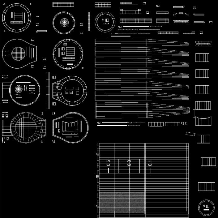 3D Pile of Test Tubes model