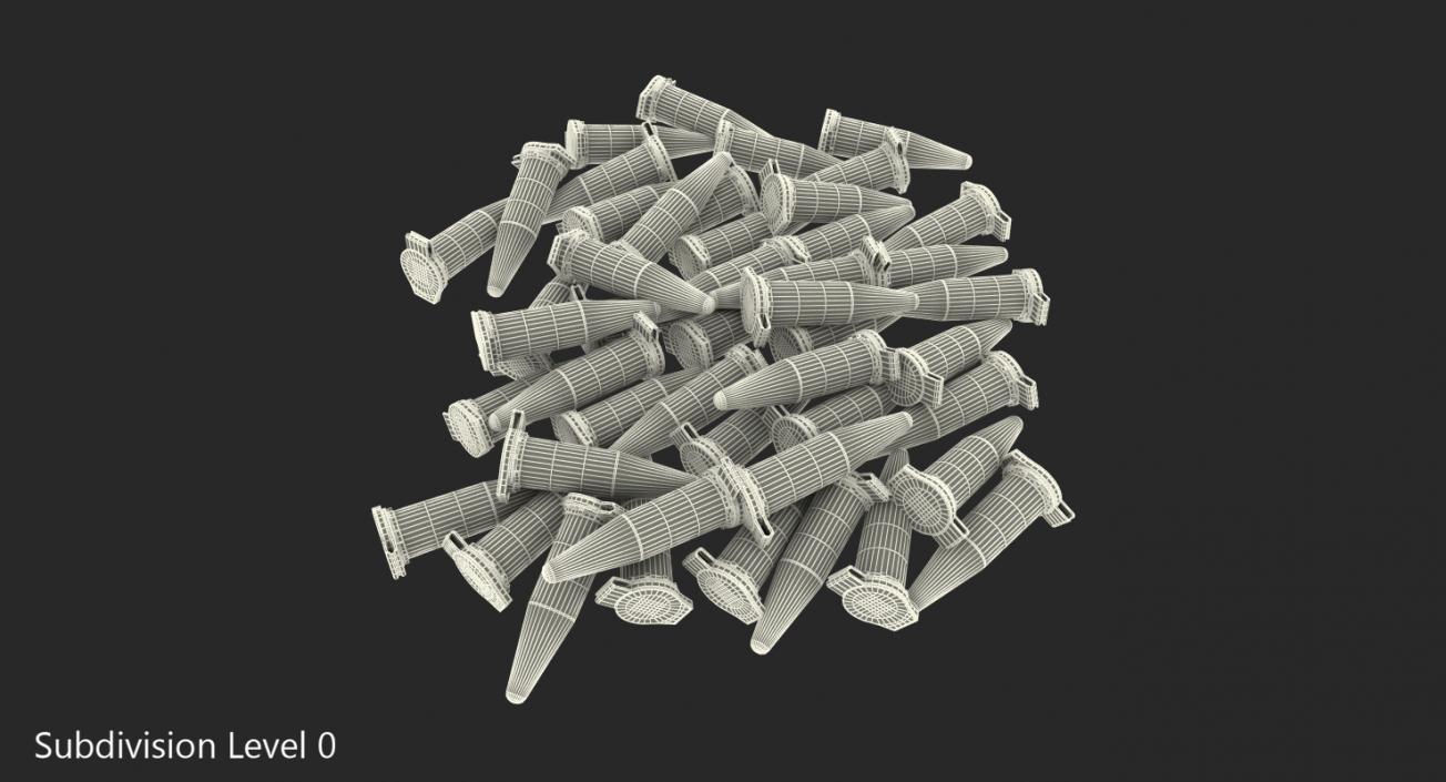 3D Pile of Test Tubes model