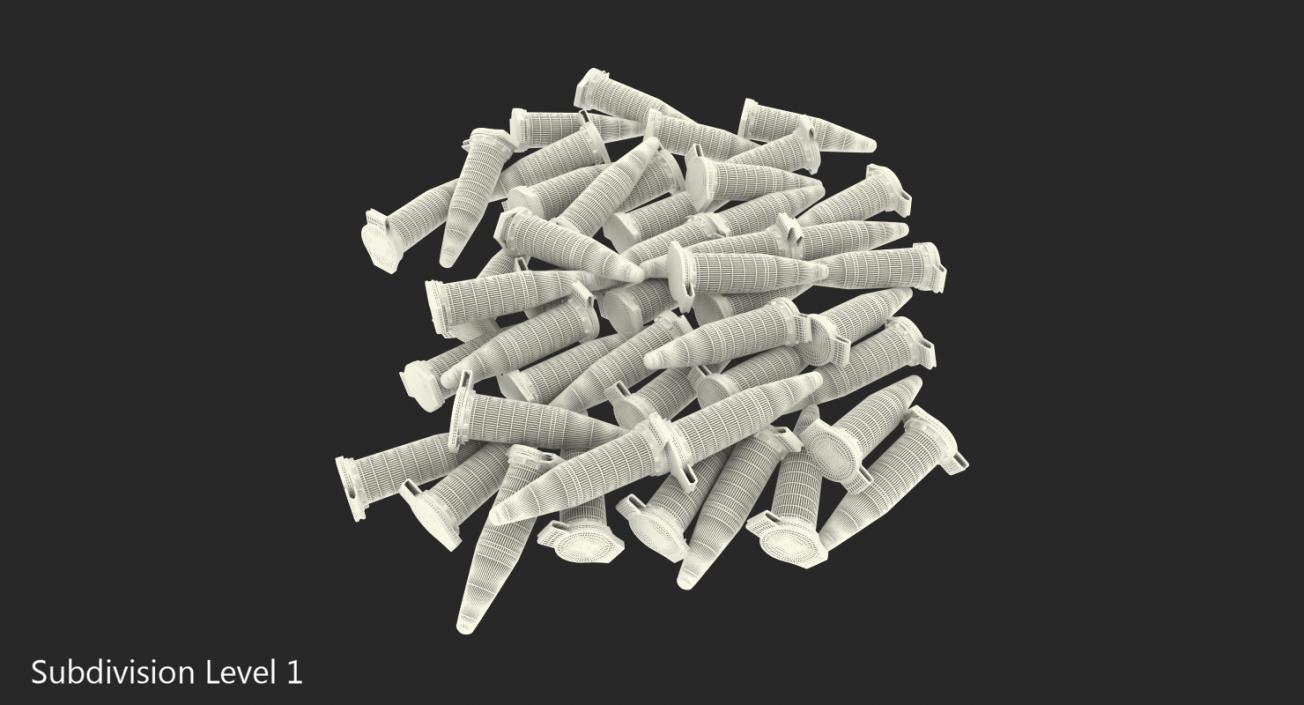 3D Pile of Test Tubes model