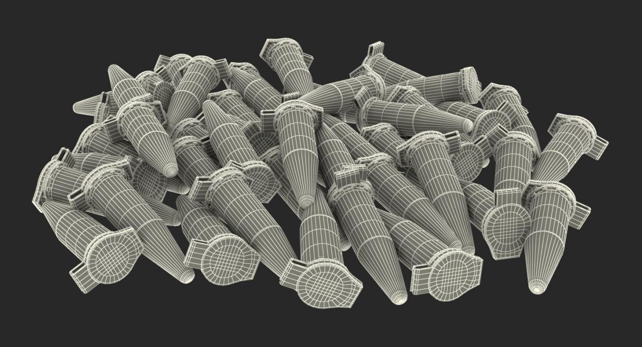 3D Pile of Test Tubes model