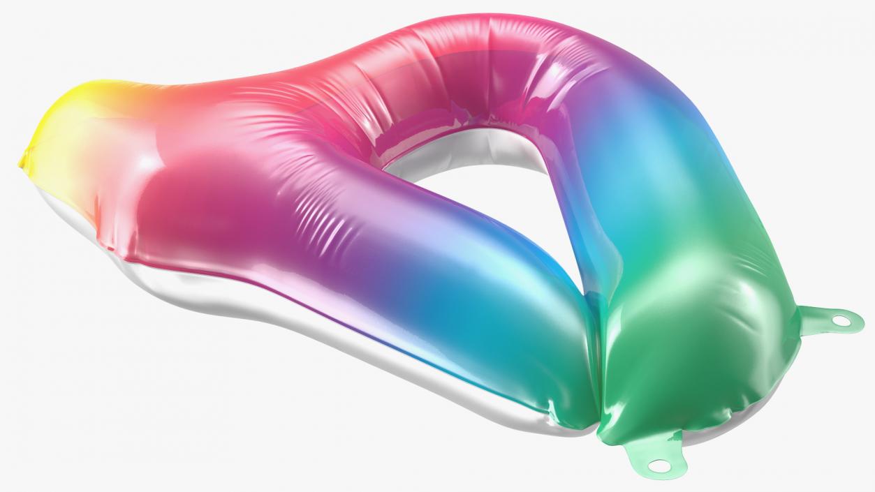 3D model Balloon Numbers 4 Rainbow