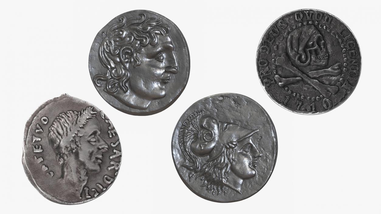 3D Silver Ancient Coins Collection