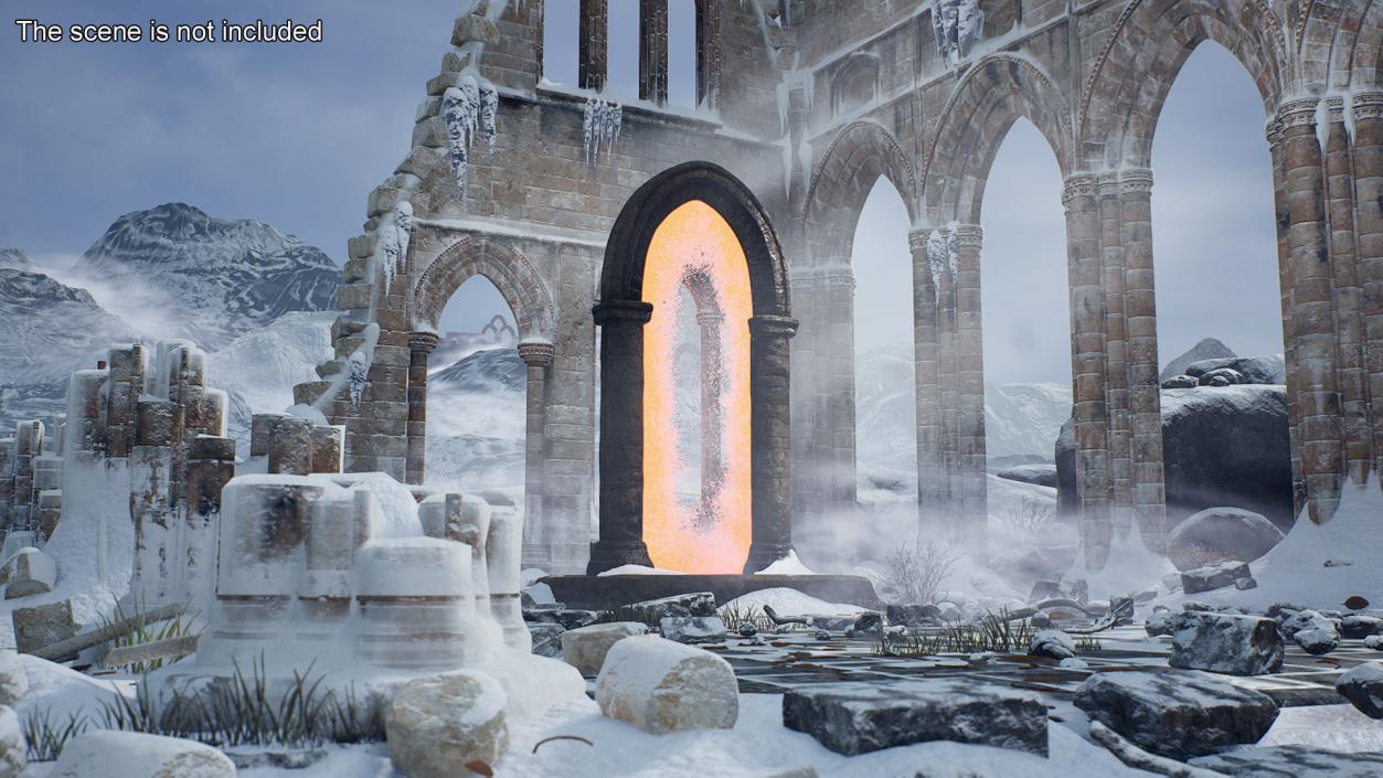 3D Fantasy Portal Gates Collection 2 model